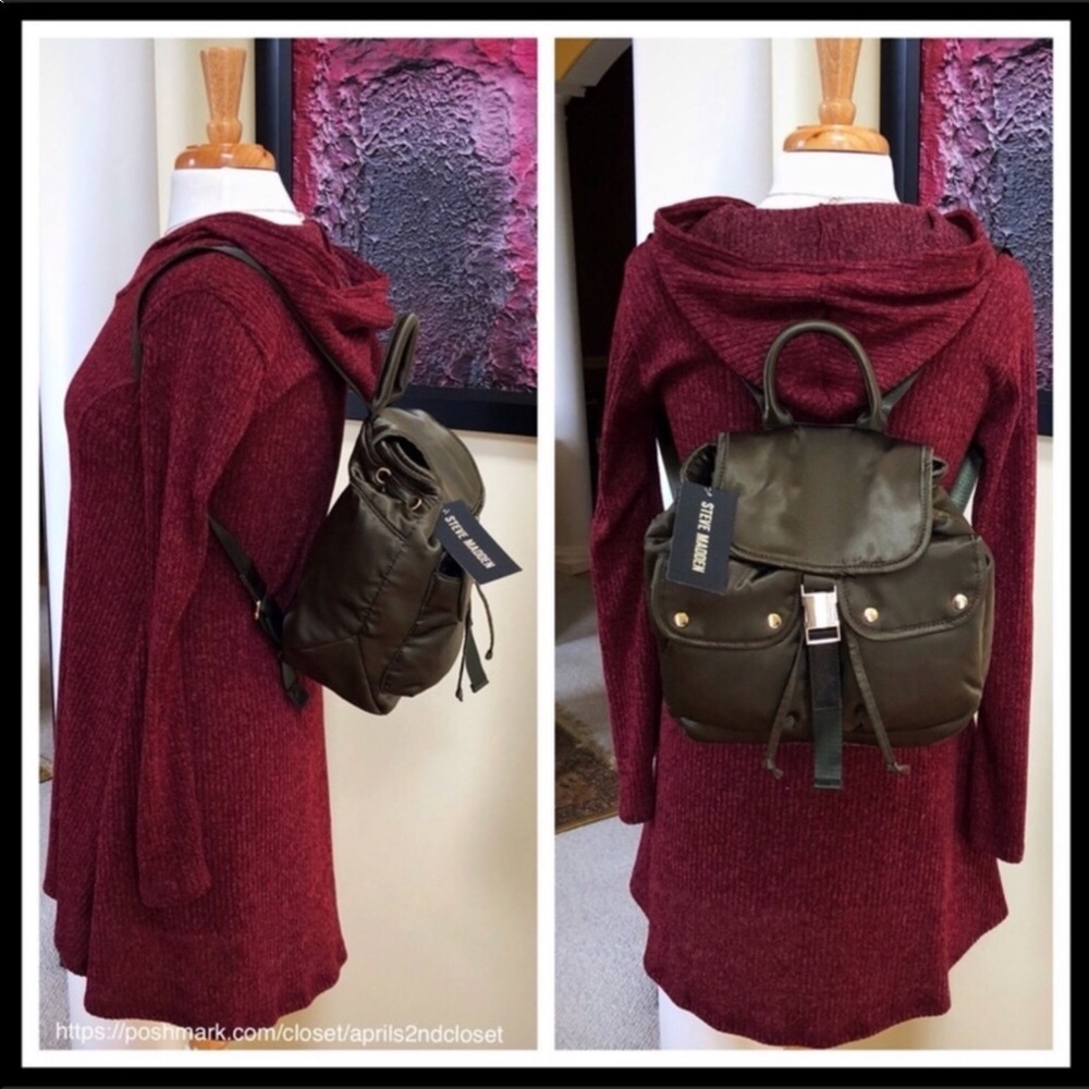 STEVE MADDEN MINI BACKPACK SATIN TRAVEL BAG - Picture 3 of 8